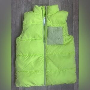 Kids Cat & Jack Lime Green Quilted Vest